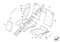 Individual sport seat, rear for BMW 325i 2009