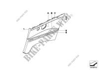 Indiv.lateral trim panel,partial leather for BMW 320i 2005