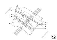 Indiv.lateral trim panel,partial leather for BMW 325d 2006