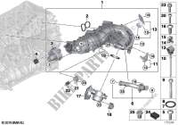 Intake manifold AGR with flap control for BMW X3 2.0d 2006