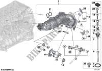 Intake manifold AGR without flap control for BMW 318d 2007