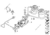Levell.device, air spring and ctrl unit for BMW X6 M50dX 2011