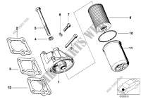 Lubrication system Oil filter for BMW 728iS 1982