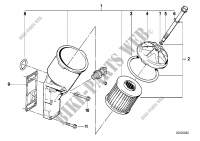 Lubrication system Oil filter for BMW 318is 1993