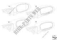 Mirror glass for BMW 318d 2009