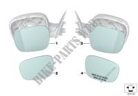 Mirror glass for BMW X1 18d 2011