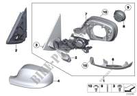 Outside mirror for BMW X1 20dX 2011