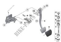 Pedal assembly for BMW Z4 18i 2012