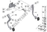 Pedals with return spring for BMW Z4 23i 2008