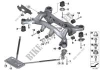 Rear axle carrier for BMW 335d 2005