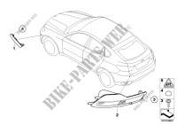 Rear reflector/rear fog light for BMW X6 40iX 2012