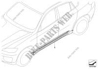 Retrofit, aluminium running board for BMW X6 40iX 2012