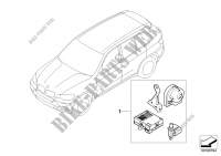 Retrofit kit, theft alarm for BMW X6 M50dX 2011