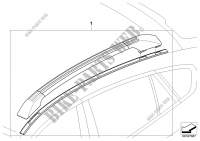Retrofit, roof rails for BMW Hybrid X6 2009
