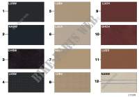 Sample page, cushion colours, leather for BMW X6 30dX 2007