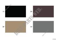 Sample page, interior trim colours for BMW X5 30dX 2009