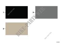 Sample page, interior trim colours for BMW M3 2009