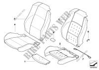 Seat, front, cushion &cover, sports seat for BMW 320i 2005
