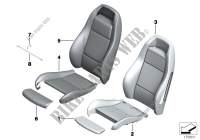 Seat, front, cushion &cover, sports seat for BMW Z4 23i 2008