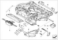 Seat, front, seat frame for BMW 523i 2005
