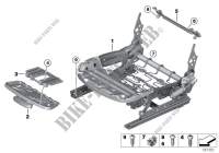 Seat, front, seat frame for BMW Z4 30i 2008