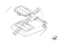 Seat, rear, centre armrest, multifunct. for BMW X5 3.0sd 2007