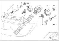 Single components for headlight for BMW Z3 1.9 1998