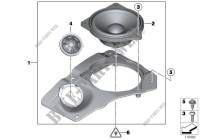 Single parts f package shelf hifi system for BMW 740d 2012