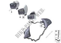Switch, multifunct. steering wheel for BMW X6 30dX 2009