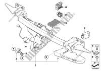 Trailer tow hitch, electrically pivoted for BMW 523i 2005