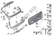 Trim panel, trunk lid for BMW 550i 2009