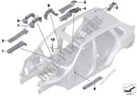 Wiring harness covers/cable ducts for BMW X5 M 2008