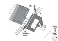 Amplifier / holder hifi system for BMW X1 25dX 2011