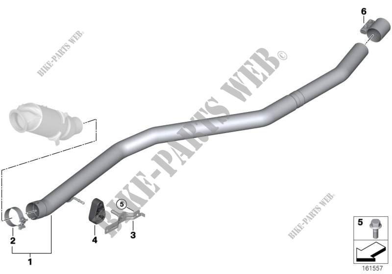 Front silencer for BMW X5 40iX 2012