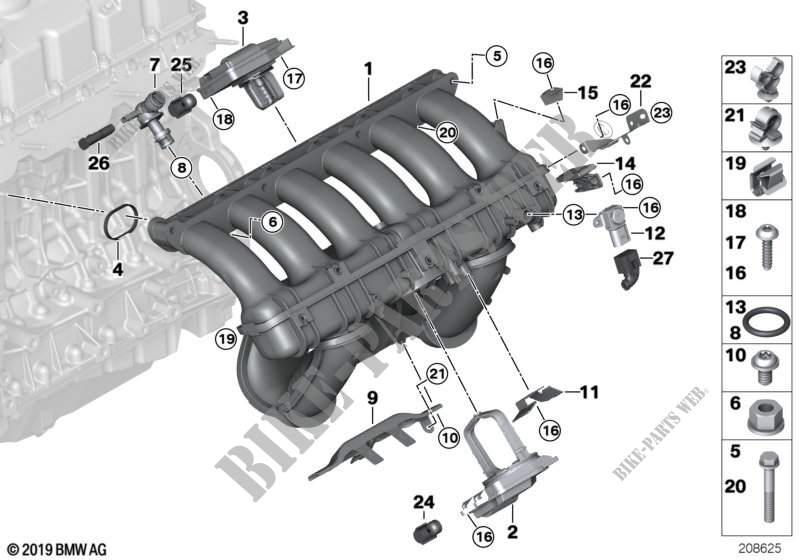 Intake manifold system for BMW 325i 2004