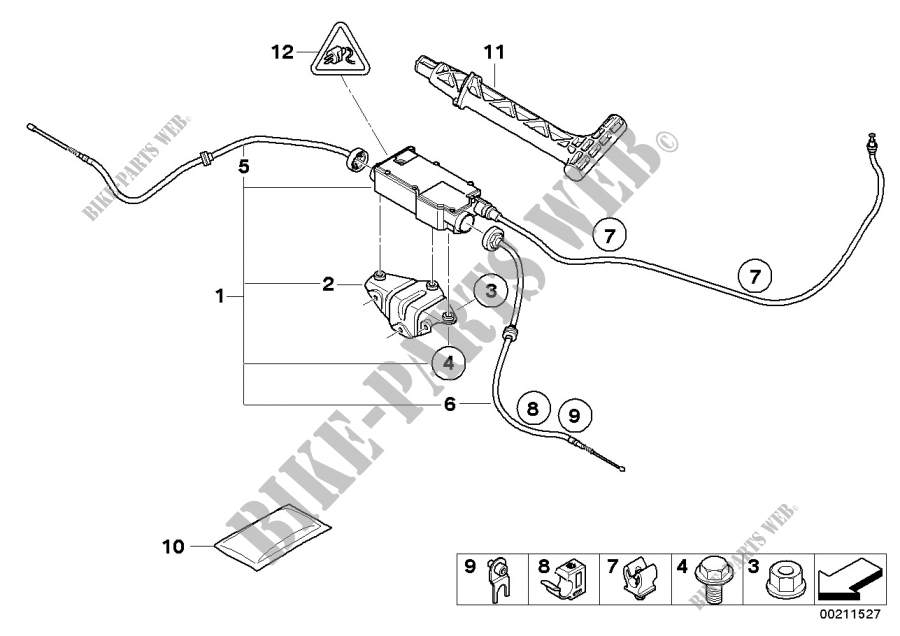 Parking brake/actuator for BMW X6 30dX 2009