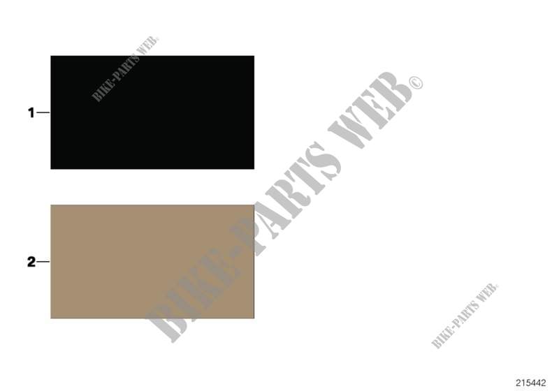 Sample page, interior trim colours for BMW X6 M 2008