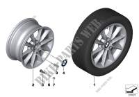 BMW LA wheel, V spoke 411 for BMW 114d 2012