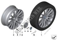 BMW LA wheel, individ., V spoke 374 20\ for BMW 640d 2011