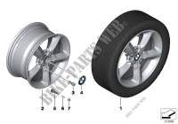 BMW LA wheel, star spoke 382 for BMW 116d 2012