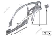 Body side frame parts for BMW M6 2011