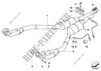 Catalytic converter/front silencer for BMW 540iP 1998