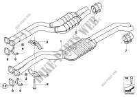 Catalytic converter/front silencer for BMW 325i 2000