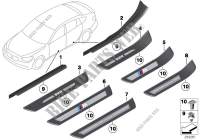 Cover, entrance for BMW 550i 2009