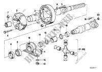 Drive shaft,univ.joint/centre mounting for BMW 325i 1986