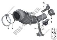 Engine compartment catalytic converter for BMW X3 20iX 2011