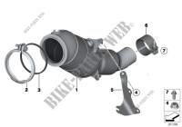 Engine compartment catalytic converter for BMW 125i 2010