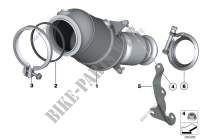 Engine compartment catalytic converter for BMW 328i 2011