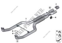 Front silencer for BMW M6 2015