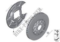 Front wheel brake disc perforated for BMW M5 2010